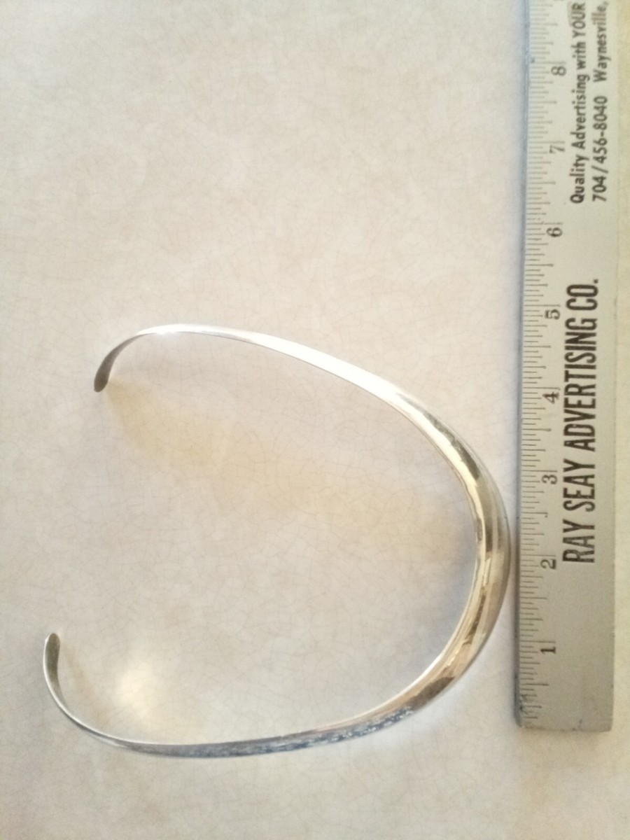 Sterling Silver 925 Cuff Collar Necklace TE 21 Mexico 52 Grams | eBay