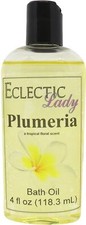 Plumeria Bath Oil - Scented Body Oil - Relaxing  Moisturizing Bathing Oil