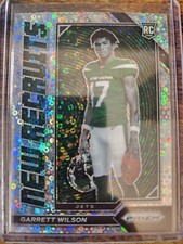 2022 Prizm Garrett Wilson New Recruits Silver Disco No Huddle Prizm Rookie #NR-5