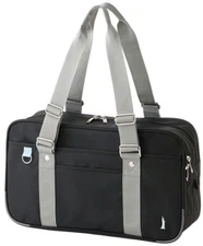 EASTBOY School Bag Nylon Bag Double Zipper Black x Sax NEW