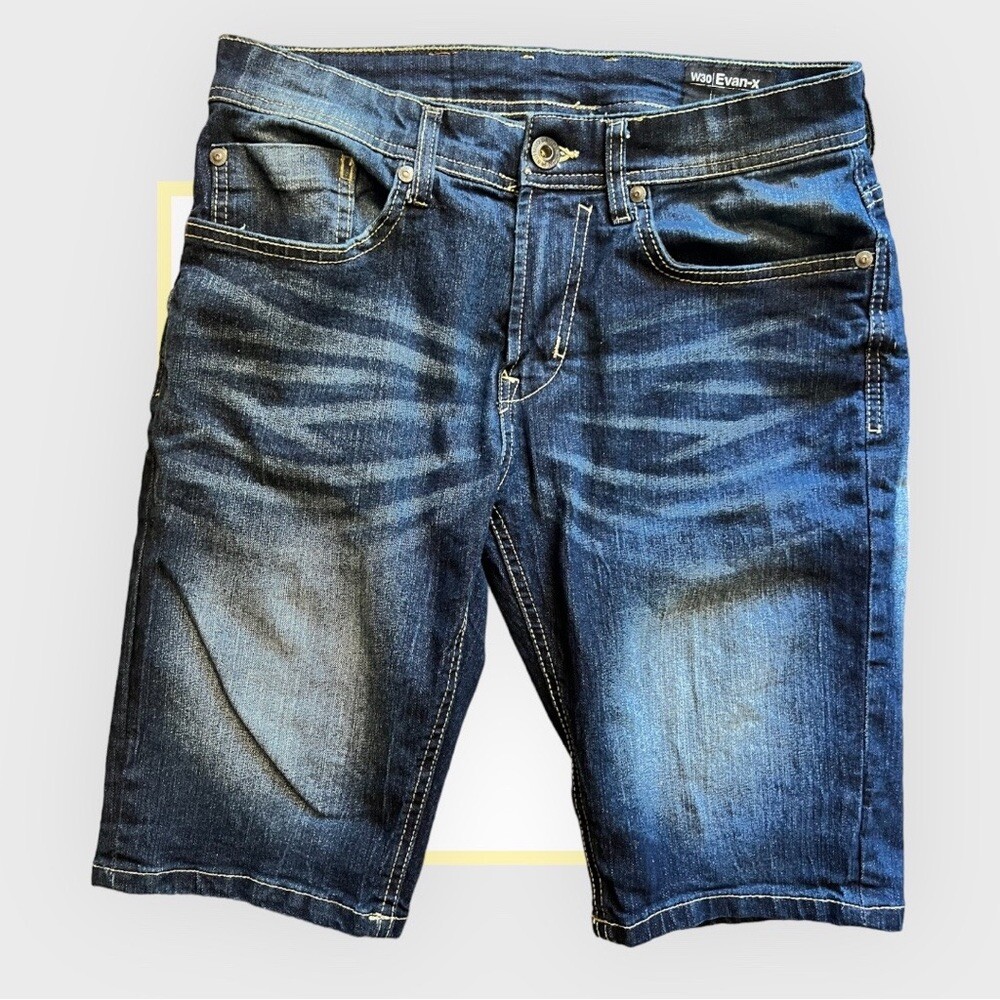 Buffalo David Bitton Evan-x Basic Shorts Blue Jean Denim Mens 30
