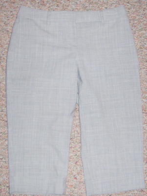 EXPRESS Heather Gray Editor Below Knee Capris Pants with Cuffs Inseam 17'' Size 2