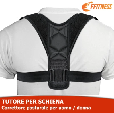 CORRETTORE DI POSTURA FASCIA POSTURALE SUPPORTO REGOLABILE Raddrizza Spalle FIT
