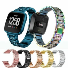 Bling Metal Watch Band for Fitbit Versa / Versa 2 /Lite Stainless Steel Bracelet