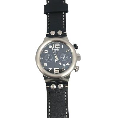 Frye 46mm Stainless Steel Chronograph Black Dial Mens Quartz Watch 245689CST