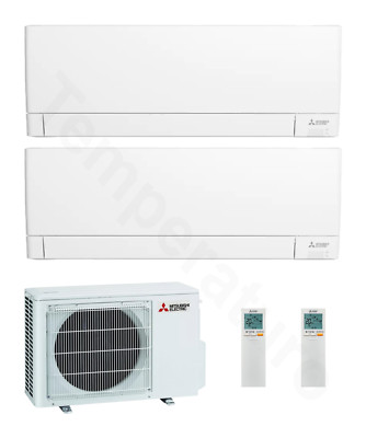 Mitsubishi Standard 2-Raum Multisplit Klimaanlage 2x 2,0 kW A++/A+ WiFi R32