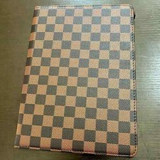 For Apple iPad 10.9" 10th Gen - Brown Squared Rotating Stand Cover Case Pouch