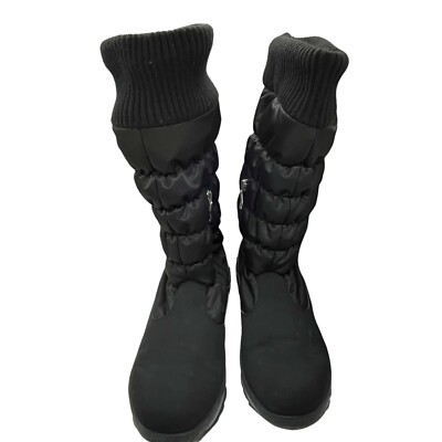 Jog Dog Puffer Boots Womens Size US 7.5 EUR 38 St. Anton Black Mid Calf Winter