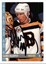 Gord Murphy Signed Auto 1992-93 O-Pee-Chee card Boston Bruins