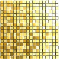 Mosaik Fliese Aluminium Glasmosaik Gold Fliesenspiegel KüChenrüCkwand MOS49-A307