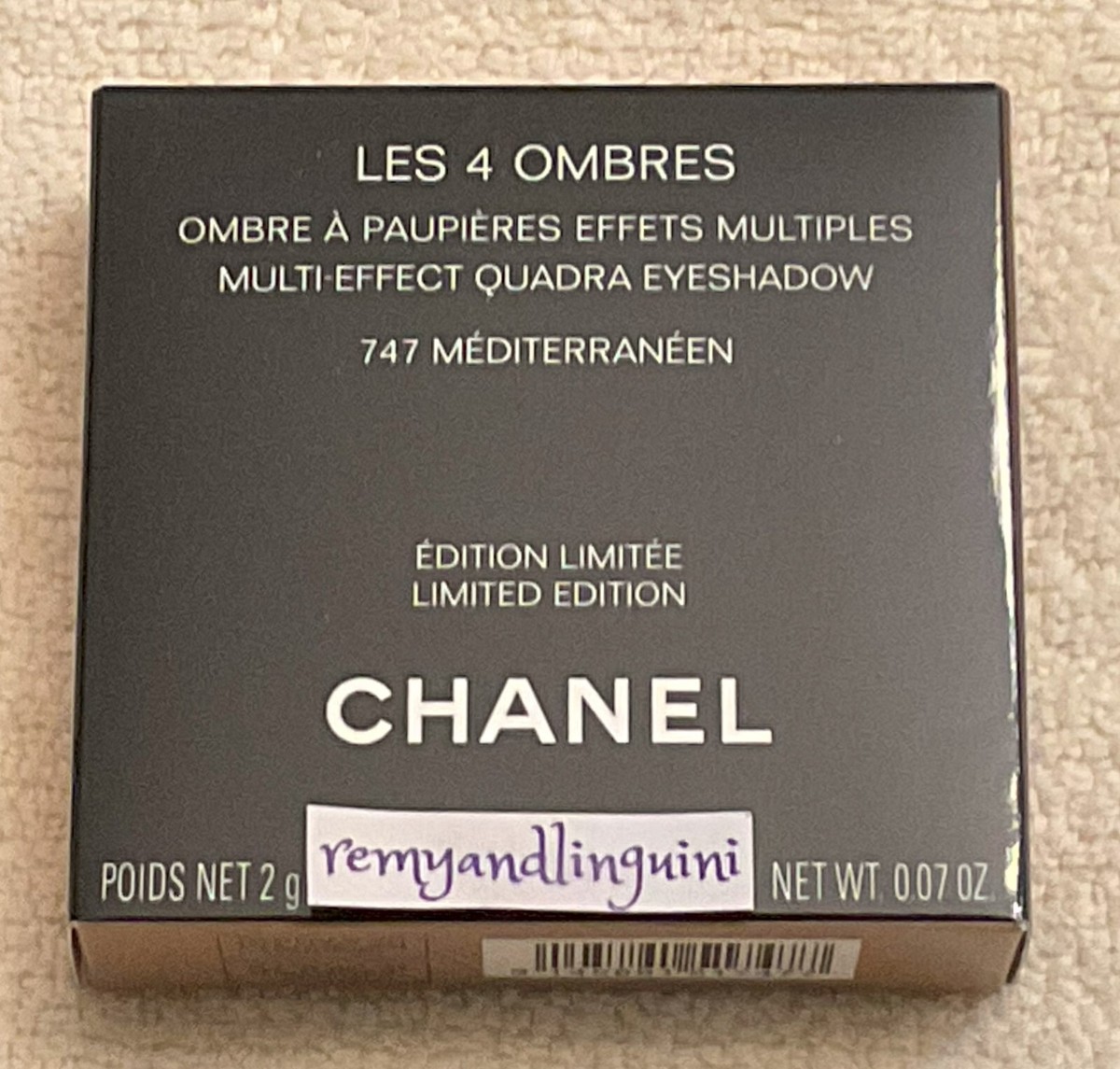 CHANEL LES 4 OMBRES 747特別限定品 CHANEL LES 4 OMBRES 747 MEDITERRANEEN Eye Shadow with Box | eBay