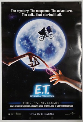 E.T. the Extra Terrestrial original DS movie poster 27x40 R02'