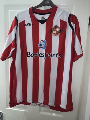 Maillot Sunderland 2008-2009 Domicile – Umbro, Taille L, Blanc