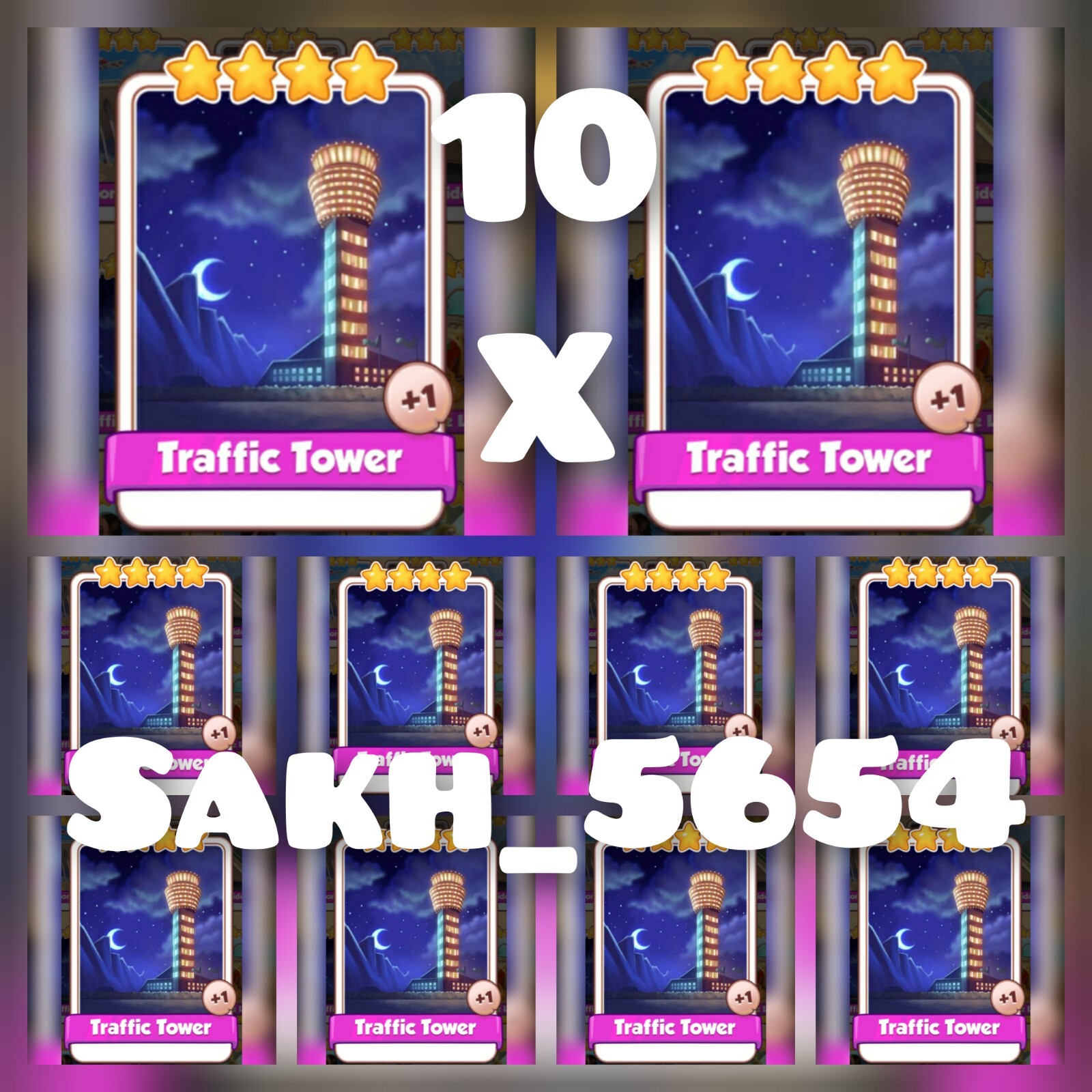 10 x Traffic Tower Airport Life Set ( Fastest) Coin Master Cards eBay