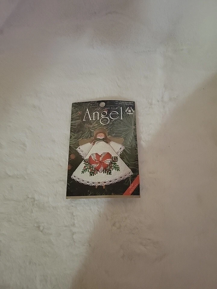 Juego de 5 adornos de ángel punto de cruz contados de Navidad "1441" Foto 2 de 4