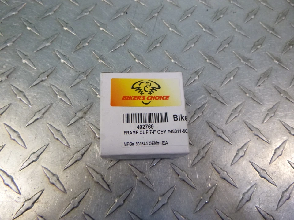 Juego de vasos de cojinete de cabeza de dirección cromados 1949-2005 Harley acero inoxidable NUEVO EE. UU. Foto 2 de 3