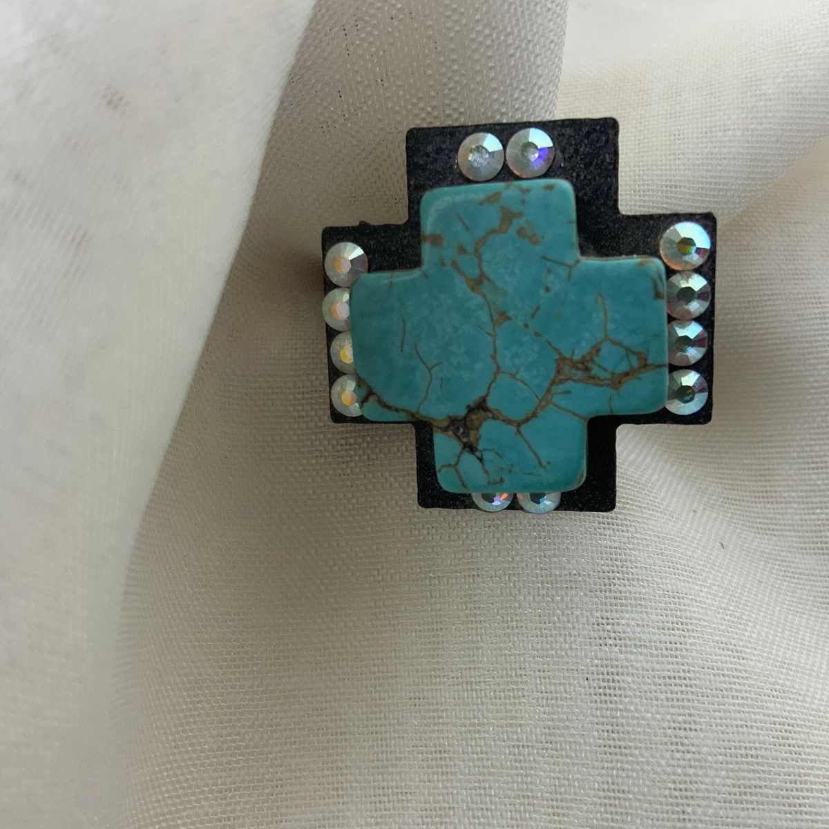 Turquoise cross sales ring