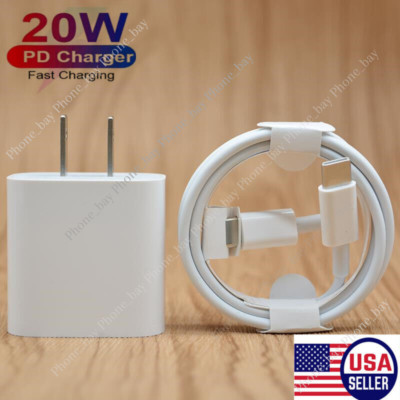 20W USB-C To Type C Power Adapter PD Fast Charge Cable For iPad Pro/Air Samsung