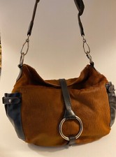 Orciani Pony Hair Leather Medium Shoulder Bag