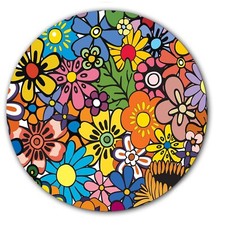 Hippie Flower Power 3 Hippy 7" inch Slipmat Portablism Turntable Slip Mat DJ x1