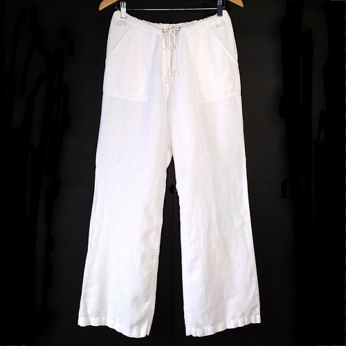 J. Jill 100% Linen Wide Leg Pants Size 