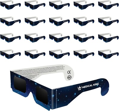 Solar Eclipse Glasses 20 pack - 2024 CE and ISO Certified Galaxy Design
