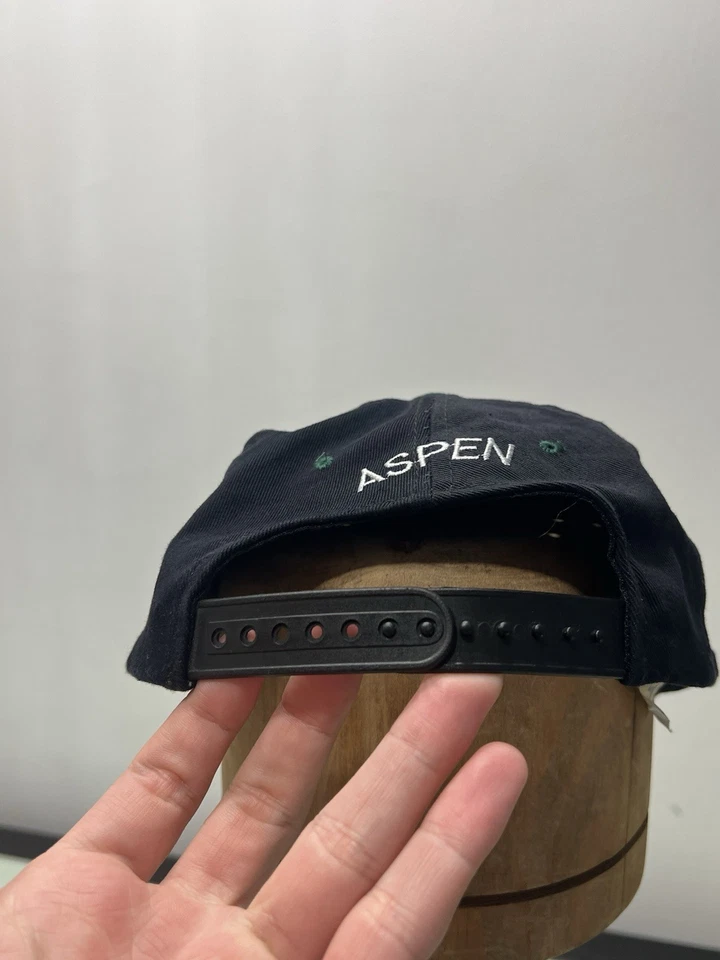 Vintage Boogies Diner Snap Back Embroidered Logo Green Suede Brim Hat Aspen Rare - Image 4 of 4