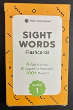 Sight Words Flashcards Grade 1 by Think Tank Scholar Teaching Games LikeNEW