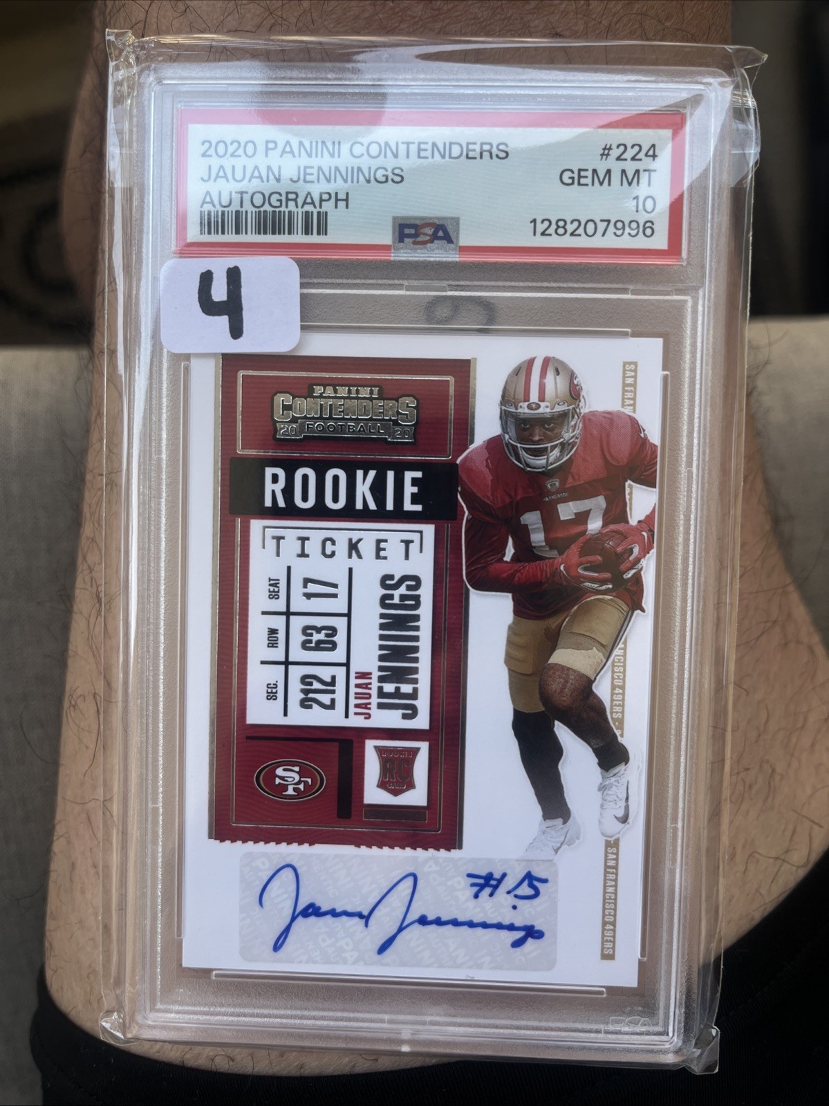 Jauan Jennings Panini Contenders #224 Autograph