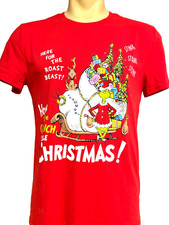 Dr. Seuss How the Grinch Stole Christmas Adult T-shirt Large Red