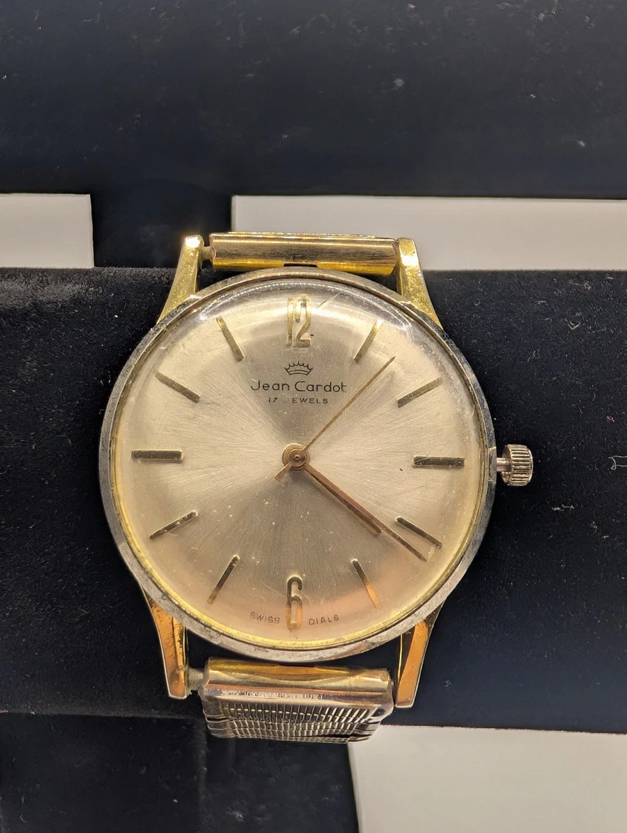 Montre Bracelet Homme Jean Cardot - Mécanique Automatique, 17 Rubis, Indicateur Date, Occasion Fonctionnelle