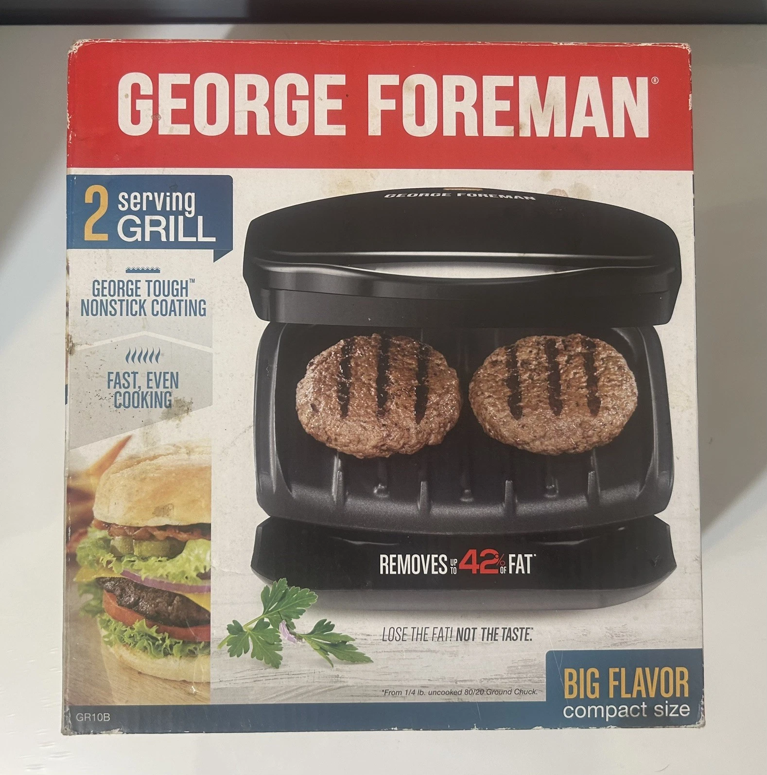 George Foreman 2 Serving Grill GR10B 082846033732