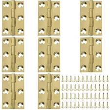 8 Pack Butt Hinge 1.5 Inch Mini Hinges Solid Brass Hinges Small Cabinet Hinge