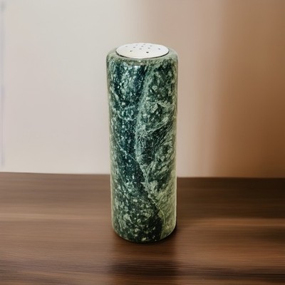 Genuine Green Marble 6  Salt Shaker Pepper Shaker Olde Thompson Stone Vintage