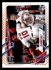 2021 Topps Orange Star 99 Made #166 Elbows Only - Justin Upton & Mike Trout 
