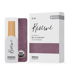 D'Addario Organic Reserve Classic Bb Clarinet Reeds, Strength 3.5 , 10-pack