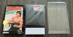 Rambo Complete in Box CIB (Nintendo, NES 1988) Great Shape w/Poster & Inserts!🔥