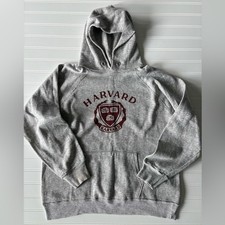 Vintage 80s Champion Harvard Hoodie XL Rare Heather Gray