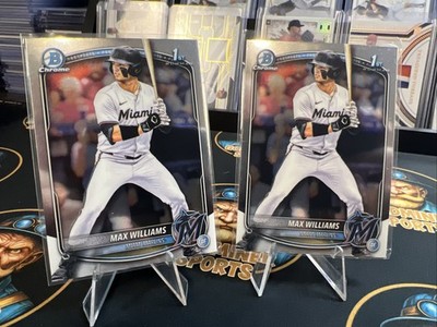 2025 Bowman Chrome Draft Max Williams BDC-68 2 Card Lot Marlins