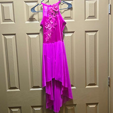 Awish Come True Girls Purple Velour Dance Dress Costume Size S Adult