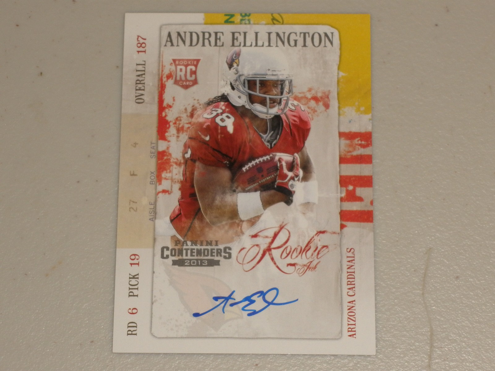Andre Ellington Panini Contenders Rookie Ink #2 Base
