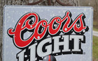 NOS Coors Light FOOTBALL "Tackle A Cold One Here" large tin beer sign 2001 RARE — photo 6