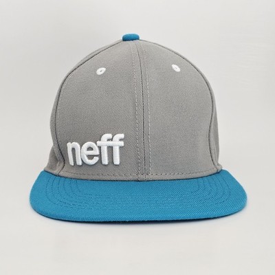 Neff Daily Flatbill Men's Hat Snapback Cap Adjustable Gray Teal Blue