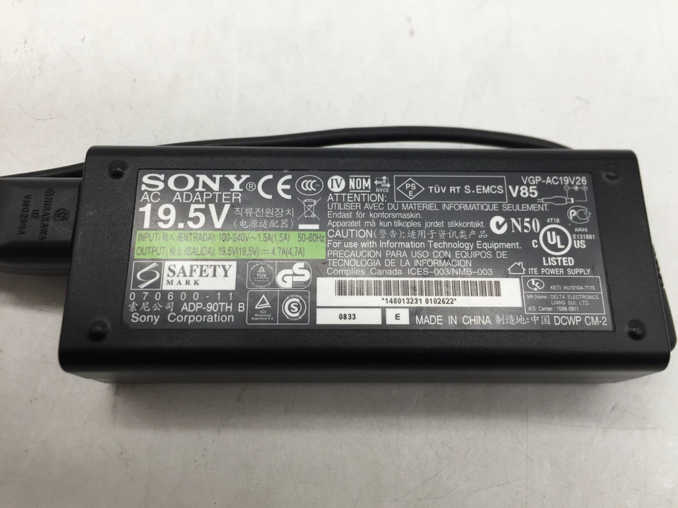 OEM Sony Vaio VGP-AC19V41 VGP-AC19V42 19.5V 4.7A envío gratuito Foto 3 de 3