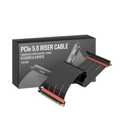 LINKUP AVA5 PCIe 5.0 Riser-Kabel x16 30cm gerade schwarz