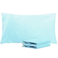 King Pillowcase Set - 2 Pack Brushed Microfiber 20x36 King 20" x 36" Aqua