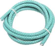 round Braided Leather Cord, 6Mm Braided Genuine Leather Cord String Rope Folded