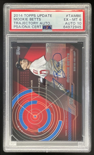 2014 Topps Update Trajectory Autographs #TA-MBE Mookie Betts RC Auto PSA 6