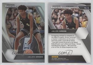 2021-22 Panini Prizm Draft Picks Silver Prizm Jalen Green #4 Rookie RC