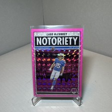 2025 Panini Mosaic Football Ladd McConkey Notoriety Pink  Prizm #2